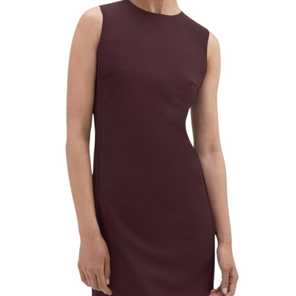 Theory sleeveless shift dress wool Mulberry - Picture 5 of 10
